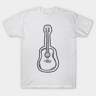 Acoustic Guitar Sketch T-Shirt